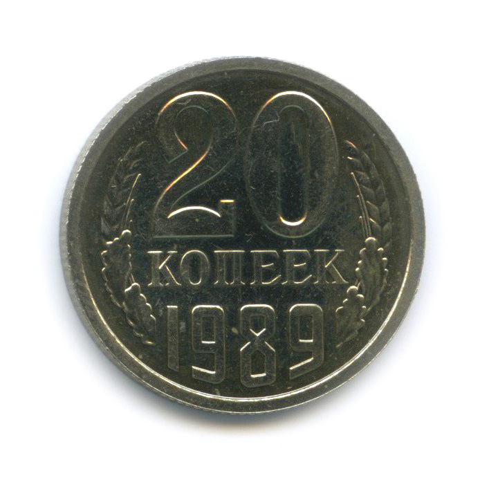 20 копеек 1989 — Зеркальное поле
