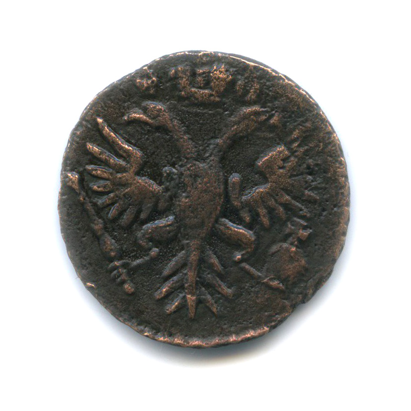 Деньга (½ копейки) 1731 — (½ копейки), перечекан (Орел 1730 г.)