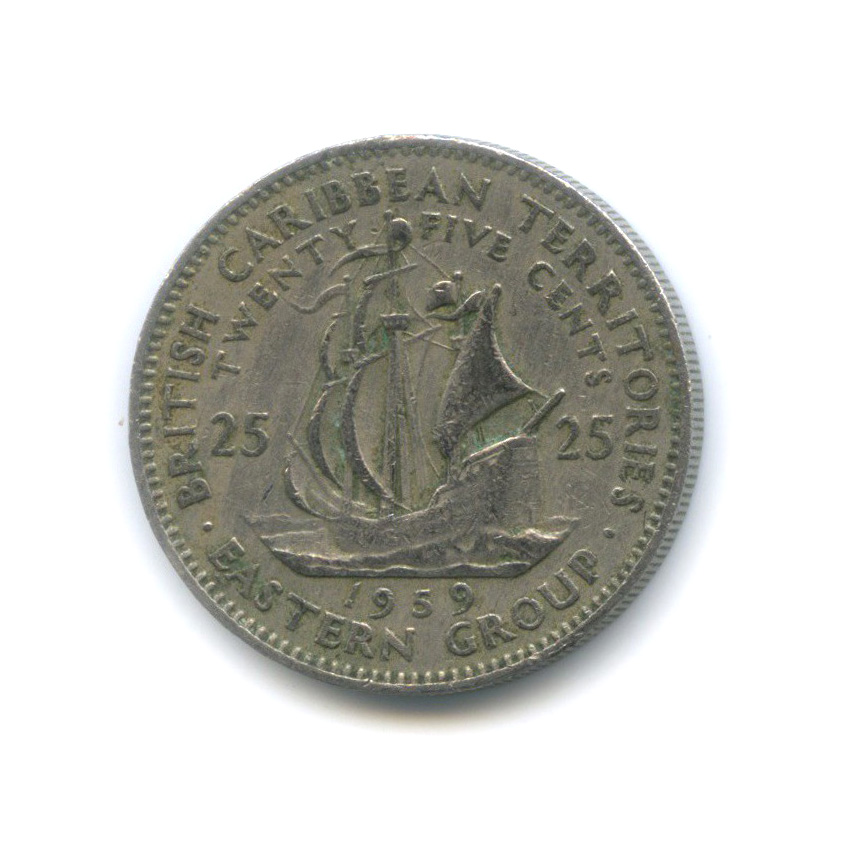 Монеты 80 годов. 25 Центов Восточно карибских островов. Испания 100 песет 1986 год. Восточные Карибы 1965.