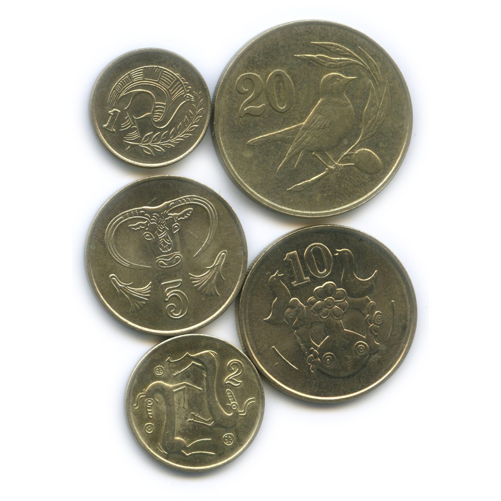 Купить регулярные монеты. Номинал монеты Кипра. Монеты Кипра. СПБ аукцион монет.