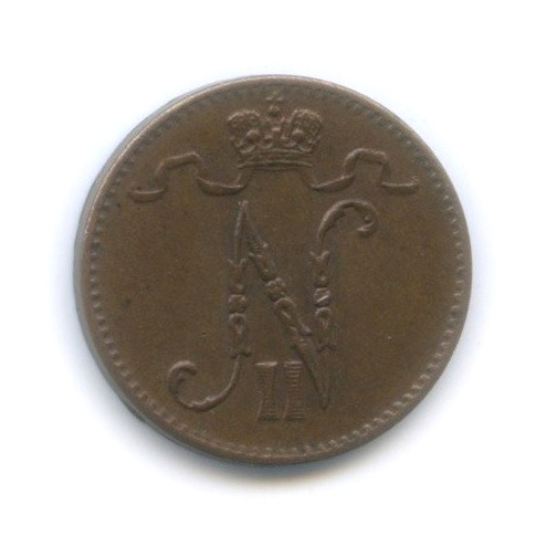 1 пенни 1911 — Для Финляндии. Вензель Николая II