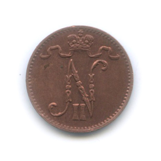 1 пенни 1913 — Для Финляндии. Вензель Николая II