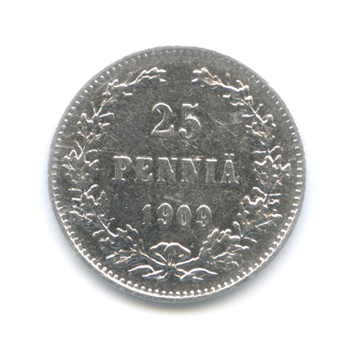 25 пенни 1909 L — Для Финляндии