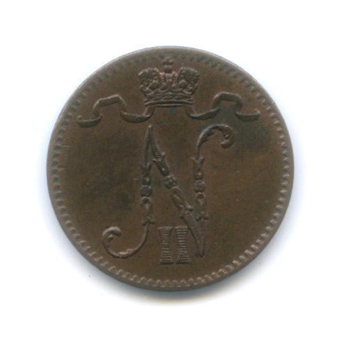 1 пенни 1900 — Для Финляндии. Вензель Николая II