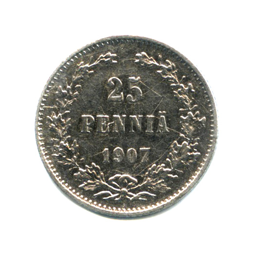 25 пенни 1907 L — Для Финляндии