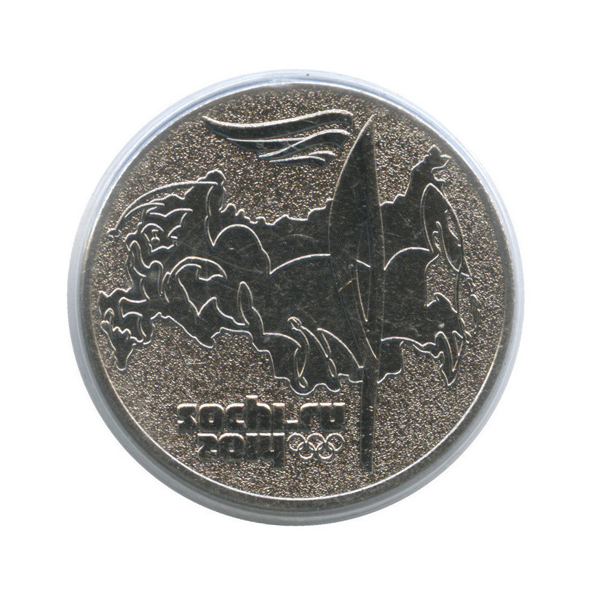 25 рублей 2014 СПМД — Факел. XXII зимние Олимпийские Игры и XI зимние Паралимпийские Игры, Сочи (в запайке)