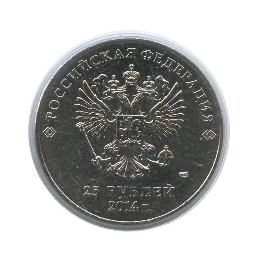 25 рублей 2014 СПМД — Факел. XXII зимние Олимпийские Игры и XI зимние Паралимпийские Игры, Сочи (в запайке)