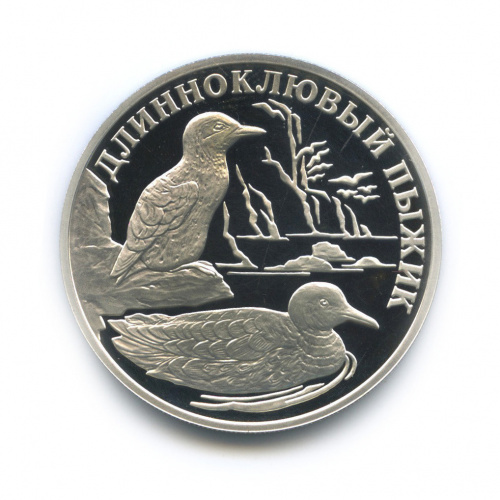 1 рубль — Длинноклювый пыжик. Красная книга. 2005