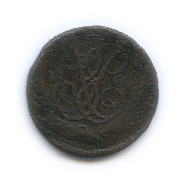 Деньга (½ копейки) 1760 — (½ копейки) - Вензель императрицы Елизаветы