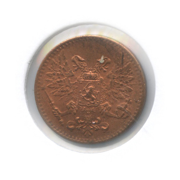 1 пенни 1917 — Для Финляндии. Орел (в холдере)