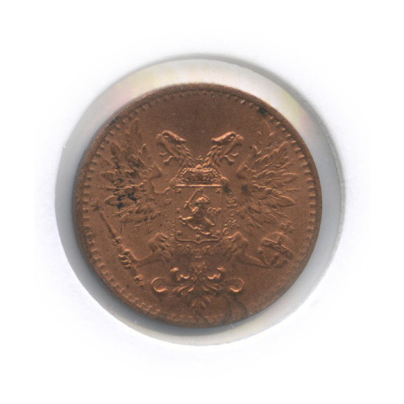 1 пенни 1917 — Для Финляндии. Орел (в холдере)