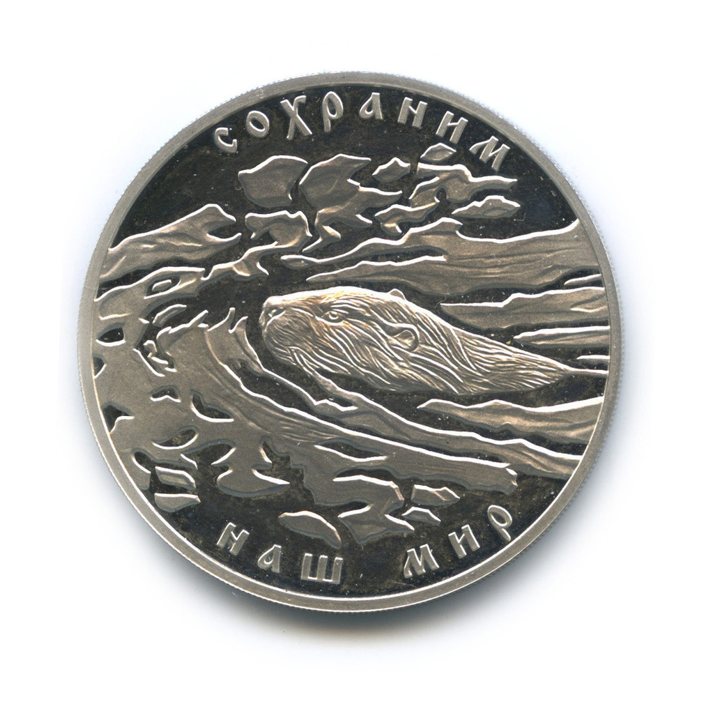 3 рубля 2008 СПМД — Речной бобр