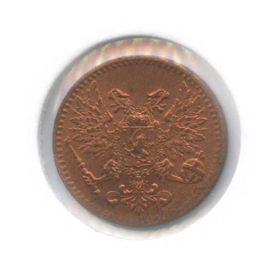 1 пенни 1917 — Для Финляндии. Орел (в холдере)