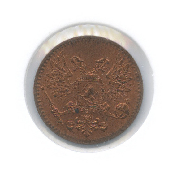 1 пенни 1917 — Для Финляндии. Орел (в холдере)