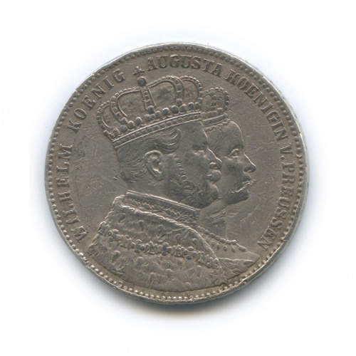 1 талер — Коронация Вильгельма I и королевы Августы (Пруссия) 1861