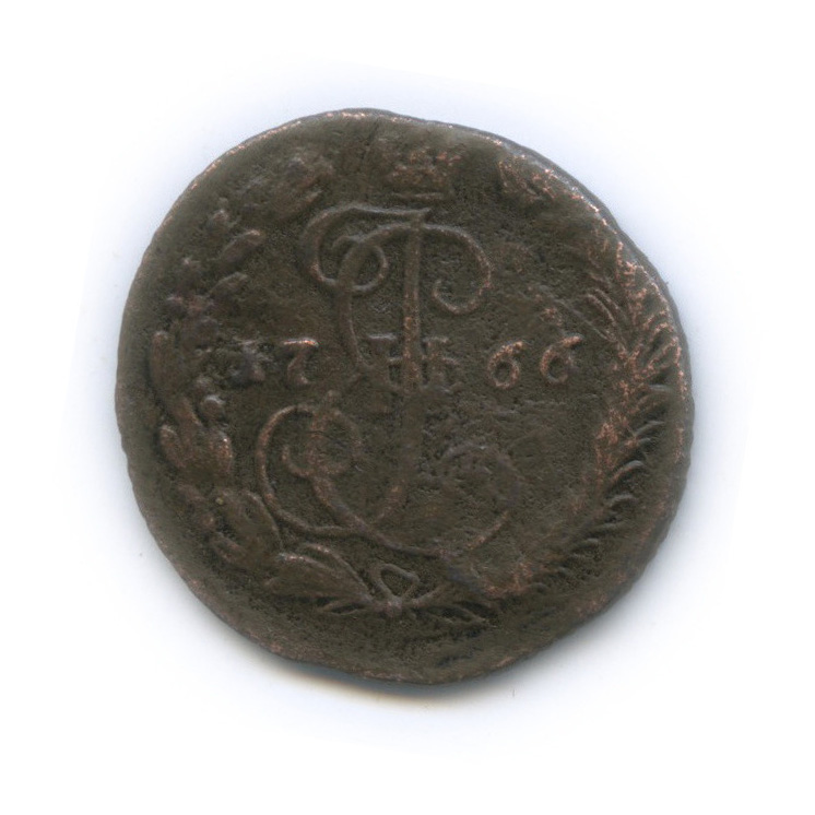 Деньга 1766 ЕМ — ½ копейки