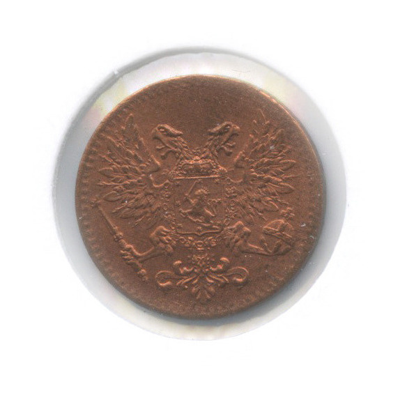 1 пенни 1917 — Для Финляндии. Орел (в холдере)