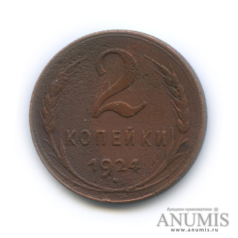 2 копейки 1924 — На Николаевском кружке