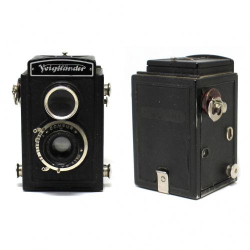 Фотоаппарат «Voigtlander Brillant», 1:4,5/F=7,5 (12×7,5×9 см) в родном кожаном чехле 1930-е