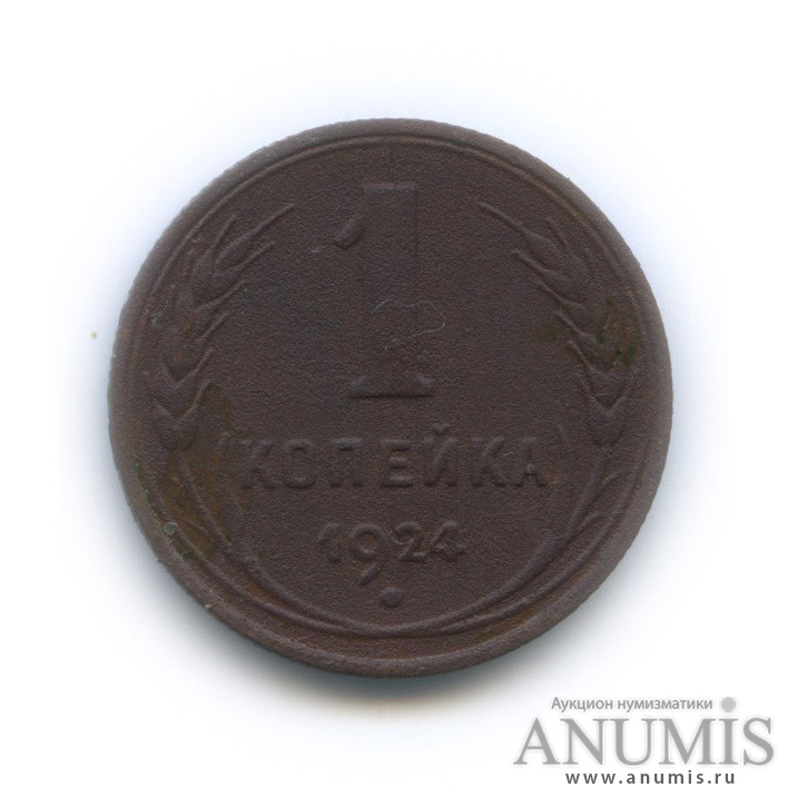 1 Копейка 1924 года на РККЕ. 1 Копейка 1924 (00032289).