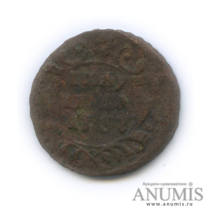Полушка 1737 — (¼ копейки) - Орел 1738 г