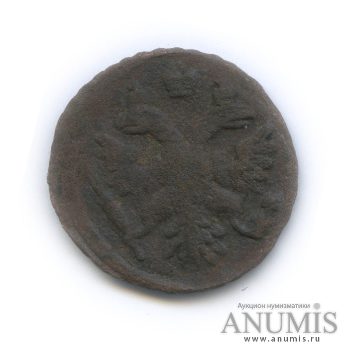 Полушка 1737 — (¼ копейки) - Орел 1738 г