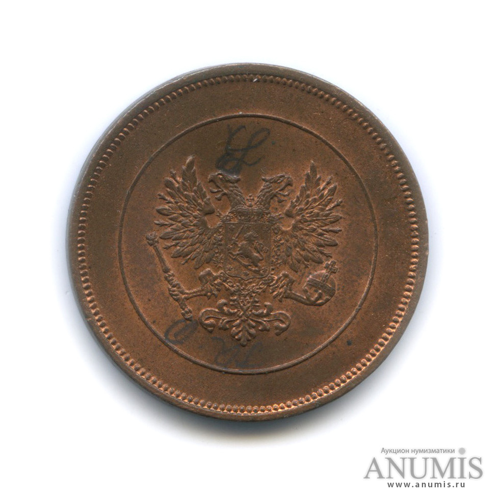 10 пенни 1917 — Для Финляндии. Орел