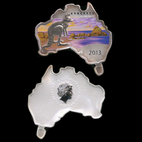 1 доллар — Гигантский кенгуру (с сертификатом, в оригинальной коробке) 2013