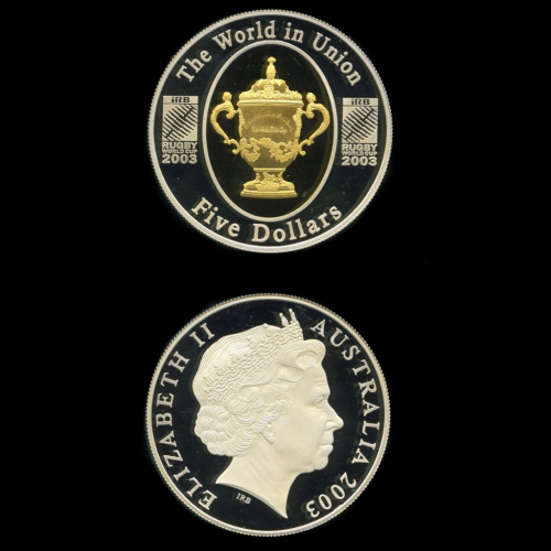 5 долларов — Чемпионат по регби 2003 (с сертификатом, в оригинальной коробке) 2003