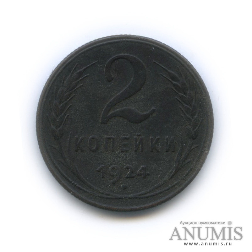 2 копейки 1924 — На Николаевском кружке