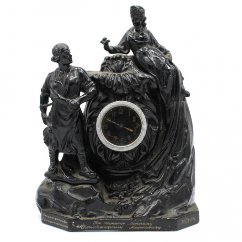 Часы каминные «Хозяйка медной горы», с гравировкой от 1959 г., 29 см