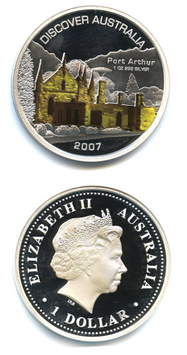 1 доллар — Город Порт-Артур (в футляре, с сертификатом) 2007