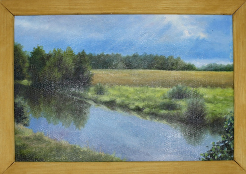 Картина «Август» (масло, холст на картоне 25×34 см)