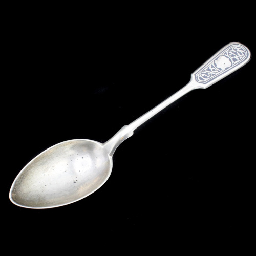 Ложка столовая, серебро 875 пробы, 20,7 см