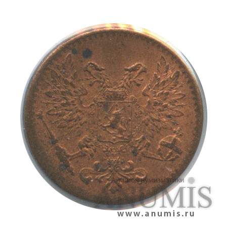 1 пенни 1917 — Для Финляндии. Орел (в холдере)