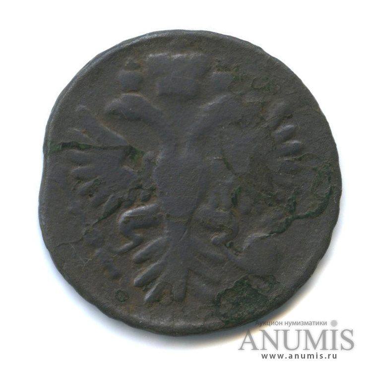 Деньга (½ копейки) 1731 — (½ копейки) - Орел 1730 г. Без черты над годом, гурт сетчатый, Биткин № 277, R (Орел 1730 г.)