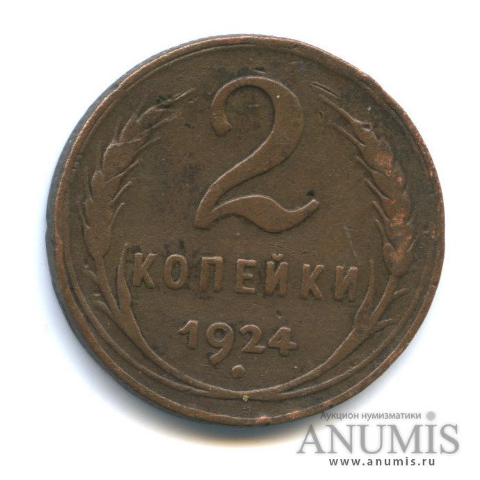 2 копейки 1924 — На Николаевском кружке