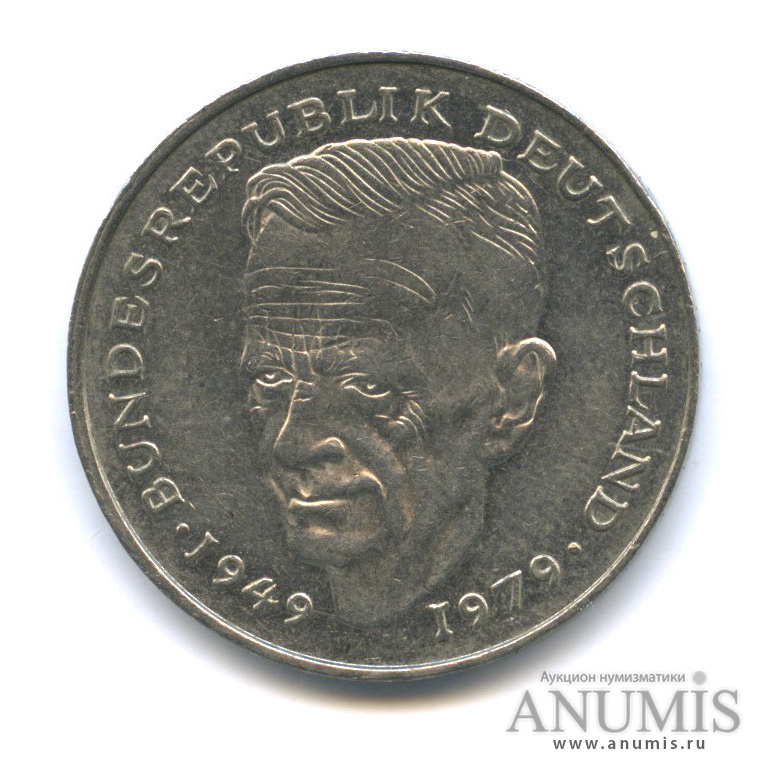 Монеты германии 1989 года. Немецкая марка. Немецкая марка 1990. 2 марки 1989. Эрхард марка.