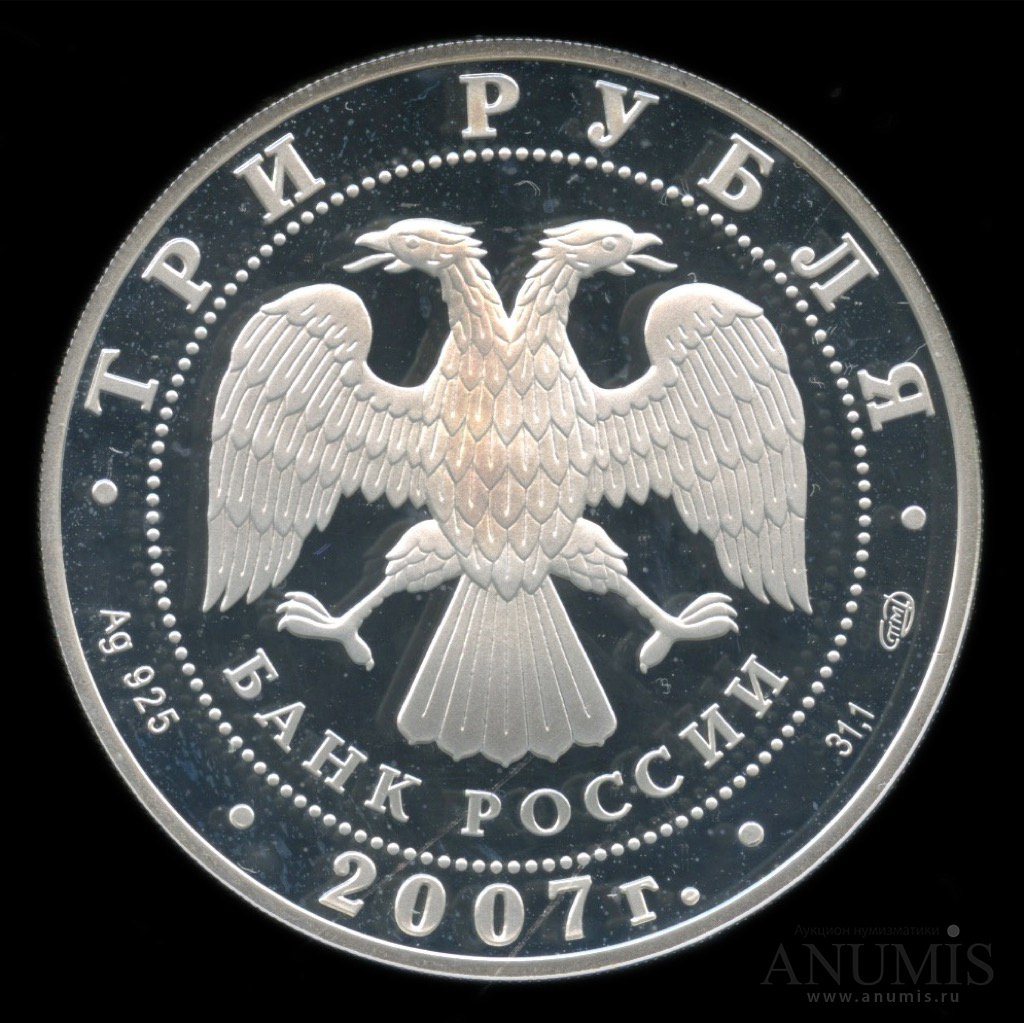 3 рубля 2007 СПМД — Международный полярный год