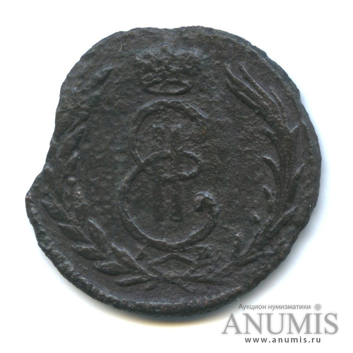 1 копейка 1771 КМ — Сибирская монета. Петров 0,5 р