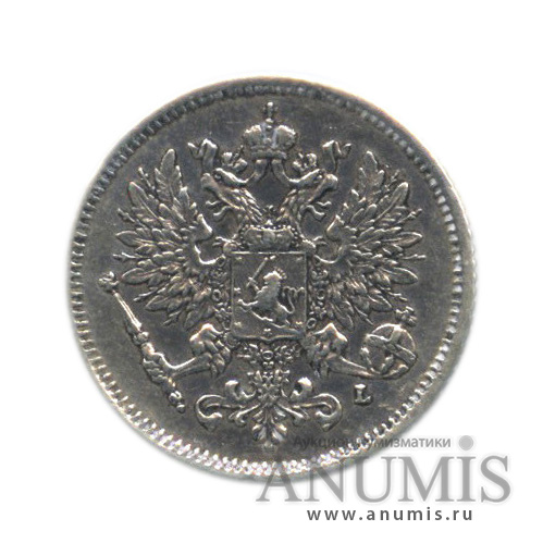 25 пенни 1909 L — Для Финляндии, в холдере