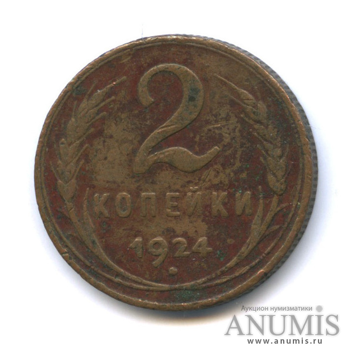 2 копейки 1924 — На Николаевском кружке
