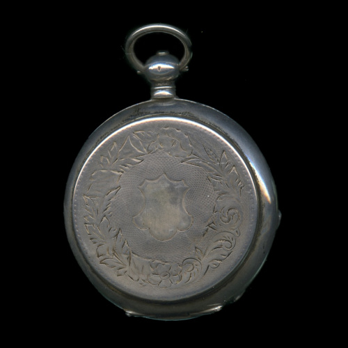 Часы карманные «G Borel Huguenin Neuchatel», «Ancre Ligne Droite Spiral Breguet Gust Jacot Locle», 84 (0.875) проба серебра, Ø 5,7 см
