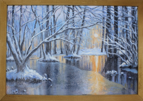 Картина «Февраль», 22×32 см, масло, холст (на картоне)
