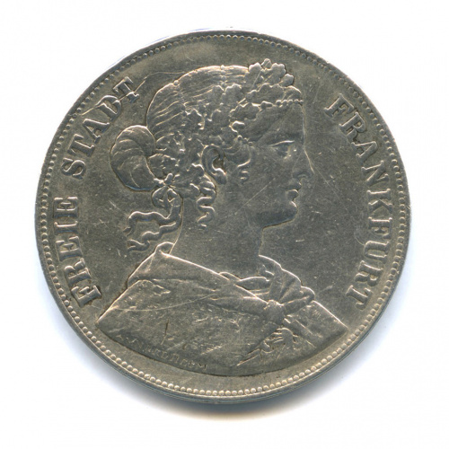 2 талера, Франкфурт-на-Майне, с подвеса 1861