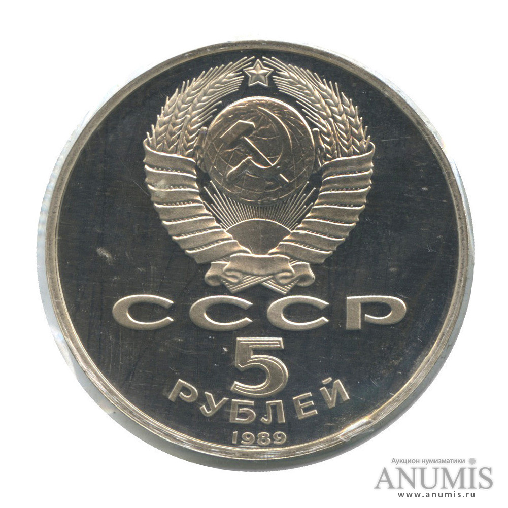 5 рублей 1989 — Регистан, в запайке