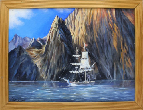 Картина «В тихой гавани», 32×42 см, масло, холст (на картоне)