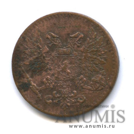 1 пенни 1917 — Для Финляндии. Орел