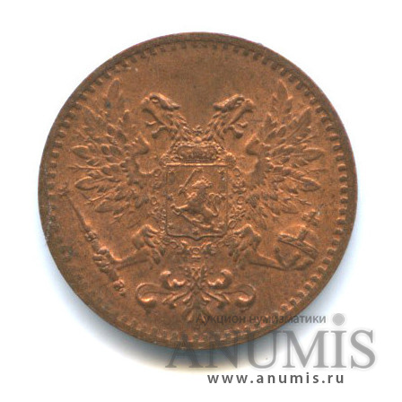 1 пенни 1917 — Для Финляндии. Орел