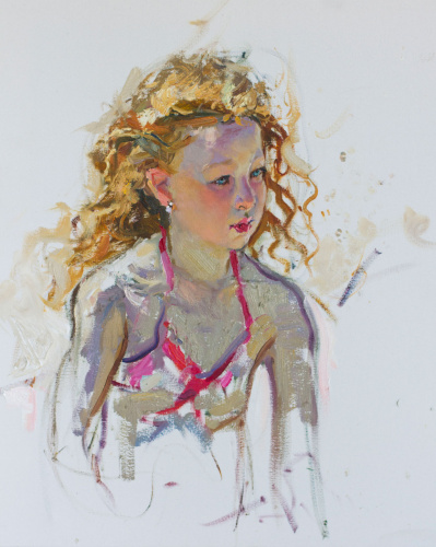 Картина «Рыжая» Холст, масло 55×45 2017